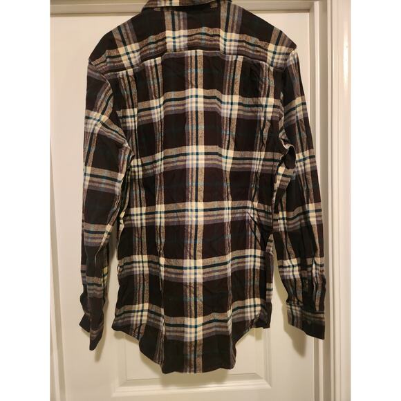 NWT Carhartt Mens Button Down Shirt Burgundy Grey Checked M - Picture 4 of 4